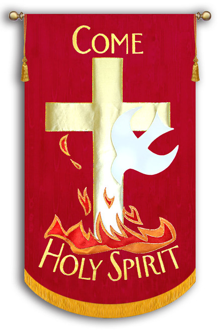 Red Background Pentecost Banner